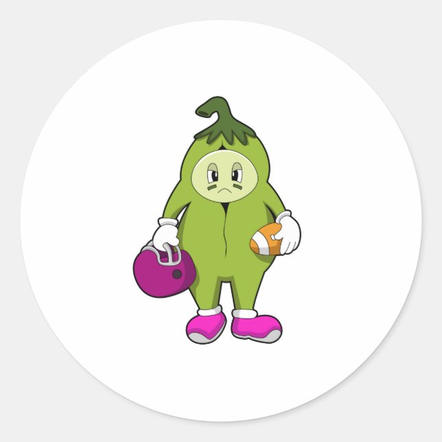 Adesivo Redondo Bean no Futebol (Frente)