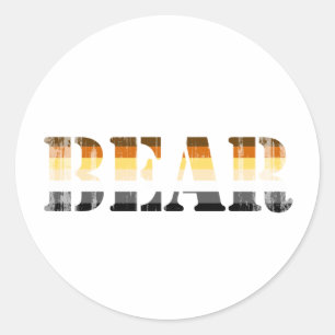 Adesivo Redondo BEAR angustiado