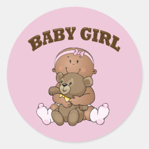 Adesivo Redondo Bear e Bear Afro-Americanos