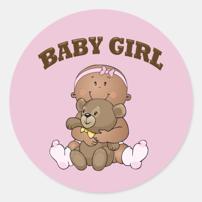 Adesivo Redondo Bear e Bear Afro-Americanos (Frente)