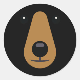Adesivo Redondo Bear Face Fácil Fácil Figurino De Halloween Adulto