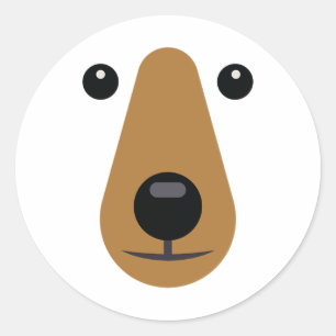 Adesivo Redondo Bear Face Fácil Fácil Figurino De Halloween Adulto