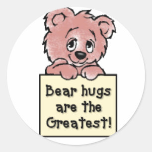 Adesivo Redondo Bear Hugs