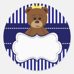 Adesivo Redondo Bear King - Round Sticker