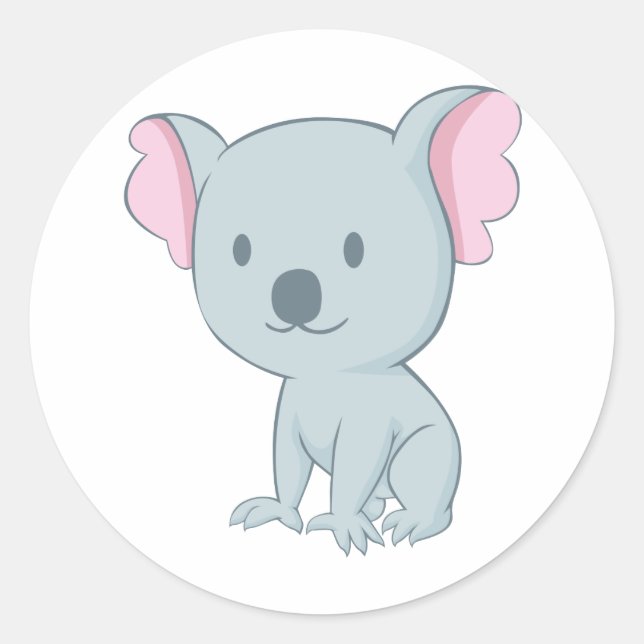 Adesivo Redondo Bear Koala (Frente)