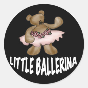 Adesivo Redondo Bear Little Ballerina