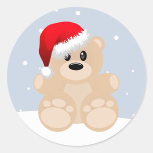 Adesivo Redondo Bear Natal