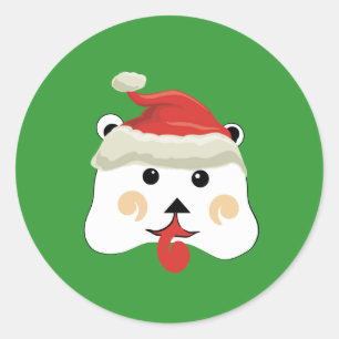 Adesivo Redondo Bear Natal