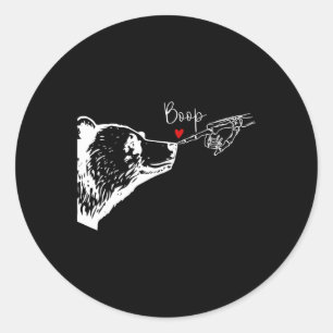 Adesivo Redondo Bear Skeleton Boop Bear Dia de as Bruxas engraçado