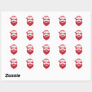 Adesivo Redondo Beard Season Stickers