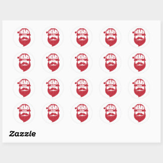 Adesivo Redondo Beard Season Stickers
