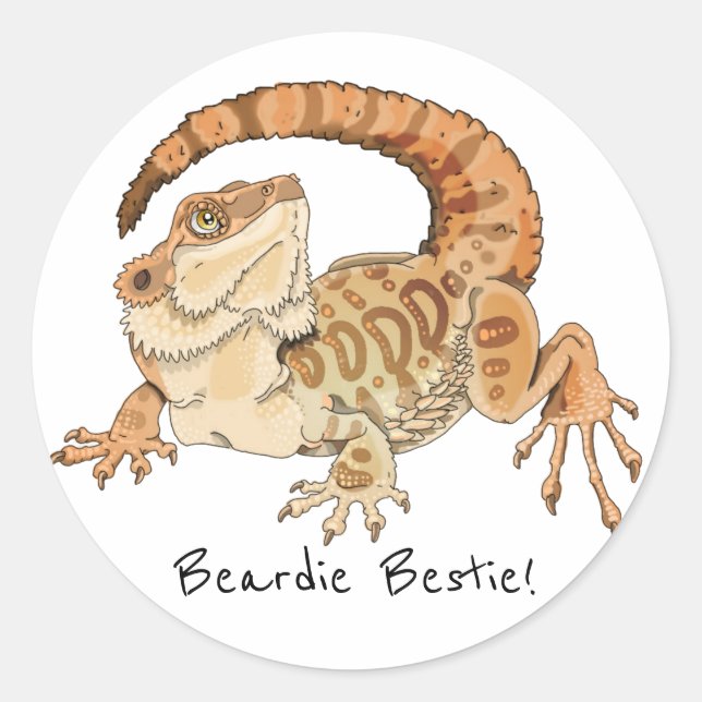 Adesivo Redondo Beardie Bestie! (Frente)