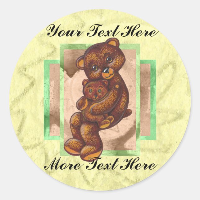 Adesivo Redondo Bearhug Stickers (Frente)