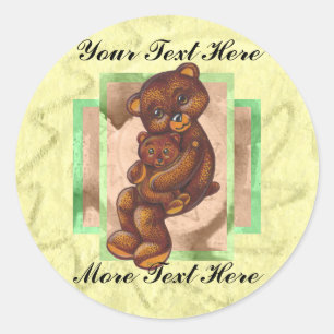 Adesivo Redondo Bearhug Stickers