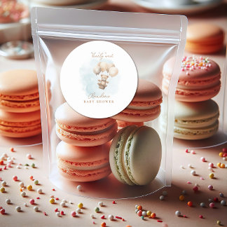 Adesivo Redondo Bearly Wait Neutral Baby Shower