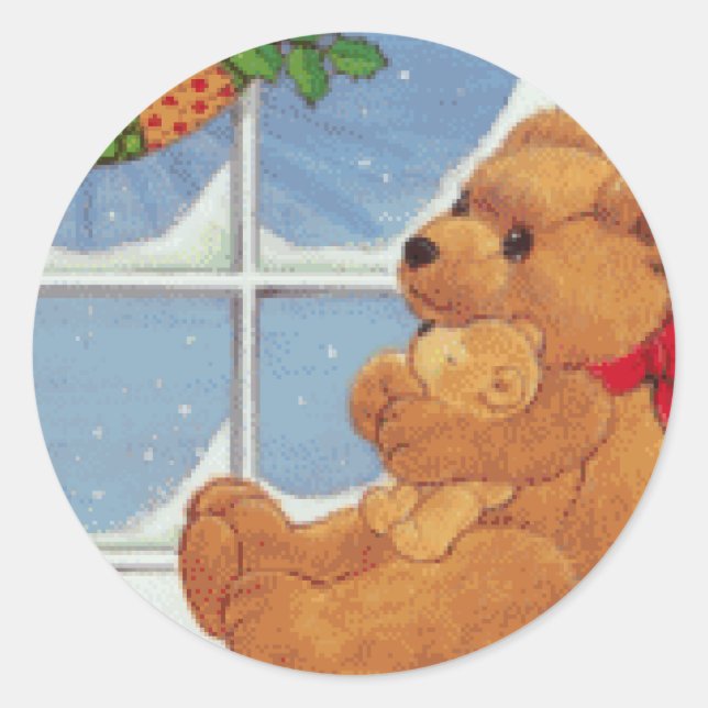Adesivo Redondo Beary Christmas (Frente)