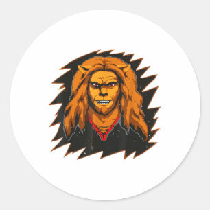 Adesivo Redondo Beast Mine O Artesanato Do Homem De Lixo _1