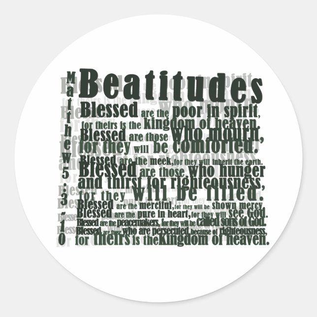 ADESIVO REDONDO BEATITUDES (Frente)