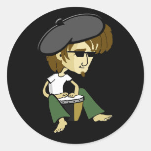 Adesivo Redondo Beatniks grandes legal do Pai-o
