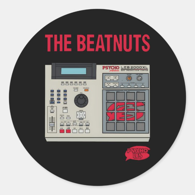 Adesivo Redondo Beatnut Akai Mpc 2000 Xl (Frente)
