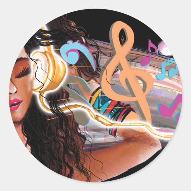 Adesivo Redondo Beats (Frente)