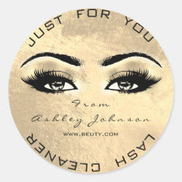 Adesivo Redondo Beauty Browne Sepia Dourado Lash Makeup Cleaner