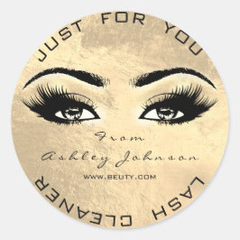 Adesivo Redondo Beauty Browns Makeup Dourado Lash Makeup Cleaner