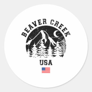 Adesivo Redondo Beaver Creek Colorado Ski Resort Alpino Skiing Ame