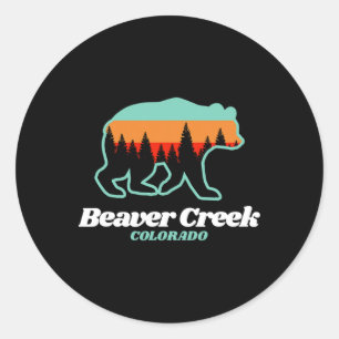 Adesivo Redondo Beaver Creek Colorado Skining Bear