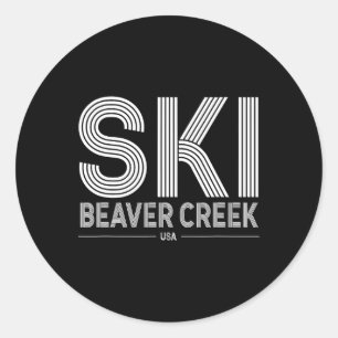 Adesivo Redondo Beaver Creek Ski Resort Eua Rocky Mountain America