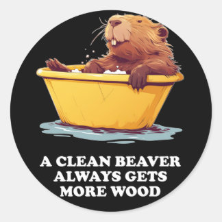 Adesivo Redondo Beaver Lover Bath