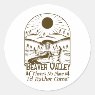 Adesivo Redondo Beaver Valley Não Há Lugar Para Preferencialmentes