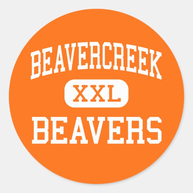 Adesivo Redondo Beavercreek - Beavers - High - Beavercreek Ohio (Frente)