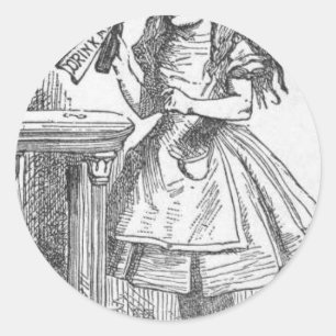 Adesivo Redondo Beba, Alice no País das Maravilhas