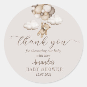 Adesivo Redondo Beba Com Balões Obrigado