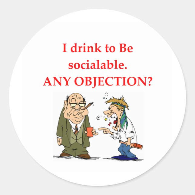 Adesivo Redondo bebado (Frente)