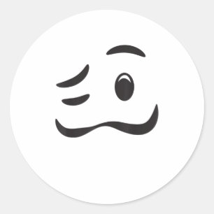 Adesivo Redondo Bebado Mouth Woozy Face Halloween Em