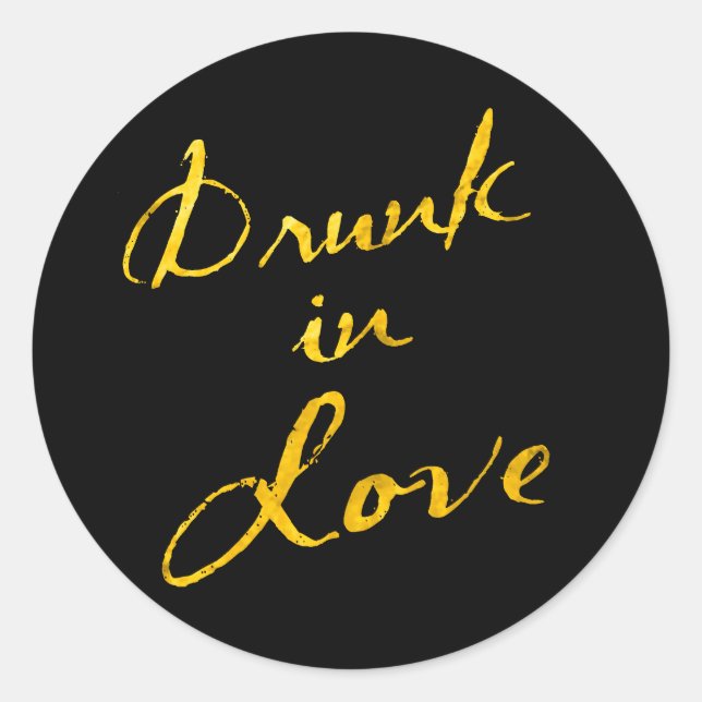 Adesivo Redondo Bebado no Love Sticker (Frente)