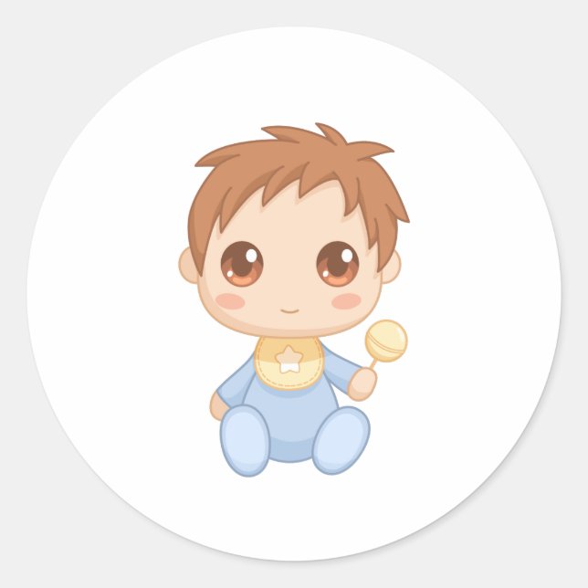 Adesivo Redondo Bebê Blue Jumptraje (Frente)