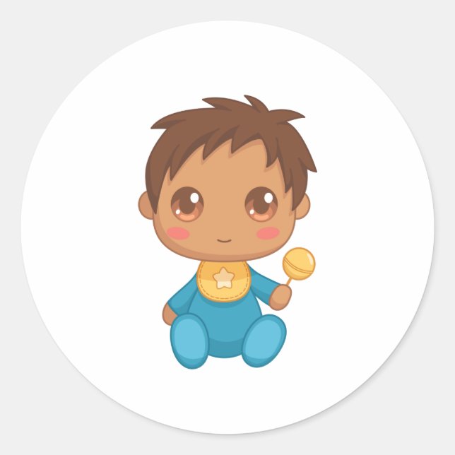 Adesivo Redondo Bebê Blue Jumptraje (Frente)