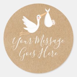 Adesivo Redondo Bebê de entrega especial