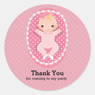 Adesivo Redondo Bebê do baptismo