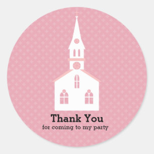 Adesivo Redondo Bebê do baptismo * escolha a cor do fundo