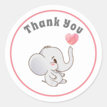 Bebê Elefante Obrigado Sticker