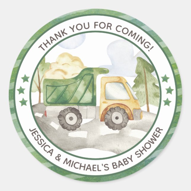 Adesivo Redondo Bebê em construção (Frente)