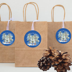 Adesivo Redondo Bebê está frio fora do obrigado azul real