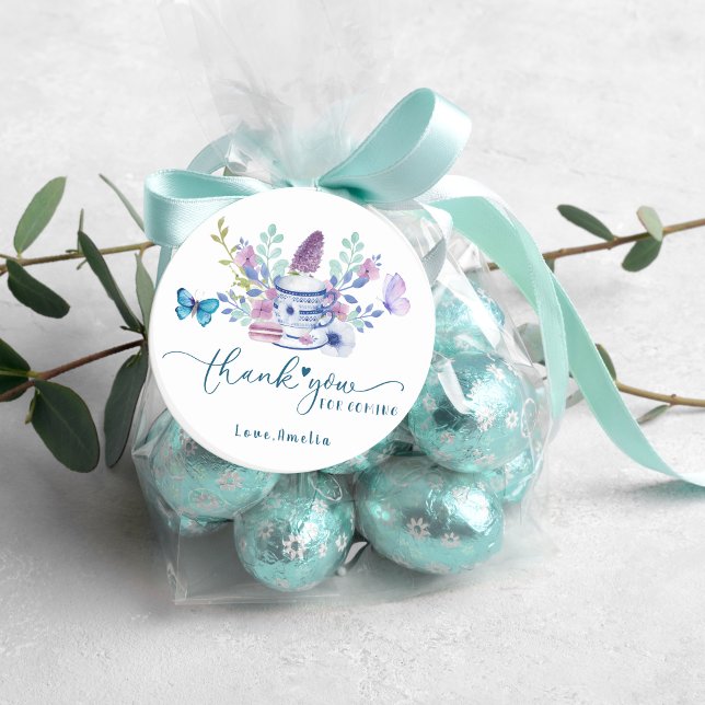 Adesivo Redondo Bebê está preparando Chá de fraldas para festa de  (Criador carregado)