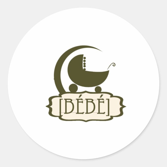 Adesivo Redondo Bébé Gifts (Frente)