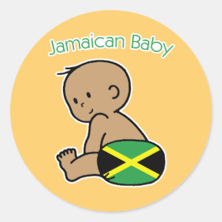 Adesivo Redondo Bebê jamaicano
