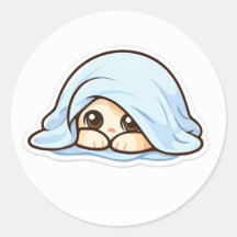 Bebê Kawaii Tímido Fofo Debaixo do Cobertor – Ador